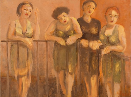Foto 1 Donne Al Balcone, Olio Su Tela 2011, 80X100