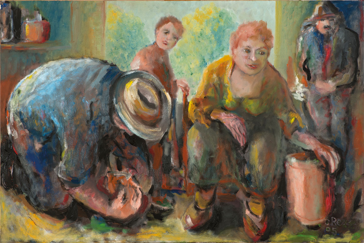 Foto 4 Famiglia Al Lavoro, Olio Su Tela 2005, 80X120.