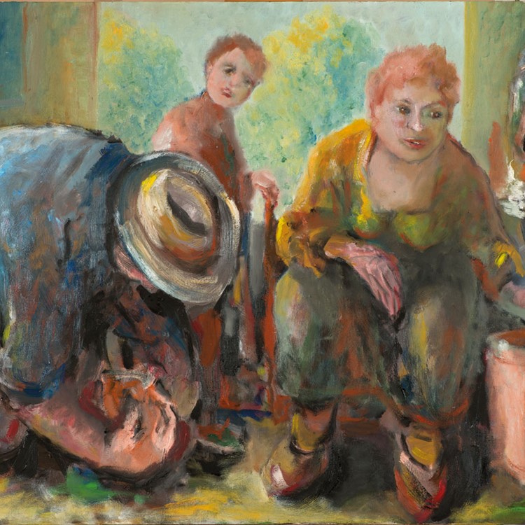 Foto 4 Famiglia Al Lavoro, Olio Su Tela 2005, 80X120.
